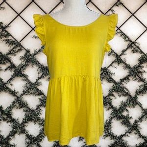 How Very Loved Linen Blend Top